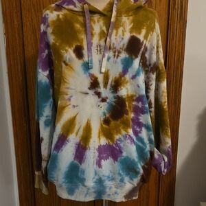 Buffalo David Bitton Tie-Dye Hoodie in Purple and Blue Hand Dyed By Me